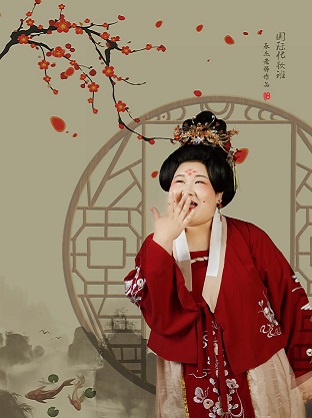 統(tǒng)麗沈陽化妝學(xué)校版《簪花仕女圖》