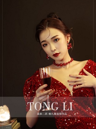 紅色晚禮服妝造作品