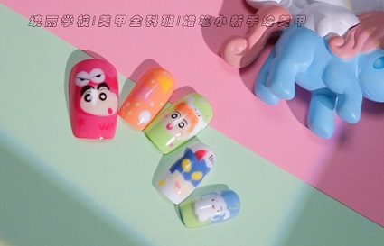 沈陽(yáng)美甲學(xué)校 美甲就業(yè)班作品展示 蠟筆小新美甲 