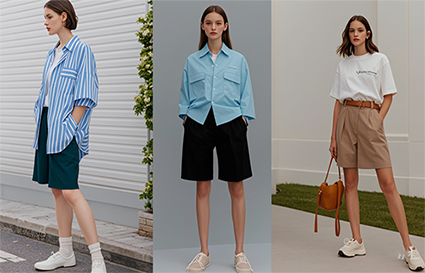 夏季短褲的穿搭方式 干凈又利落