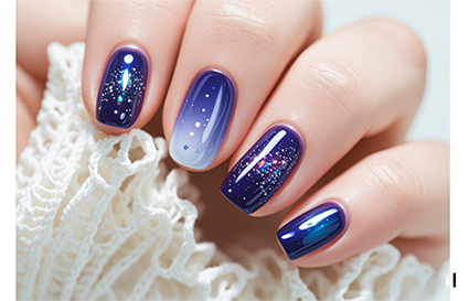 夢幻星空美甲教程，沈陽美甲學(xué)校喊你學(xué)習(xí)