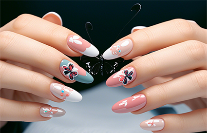 沈陽美甲學(xué)校_今年蝴蝶美甲真的太火啦！